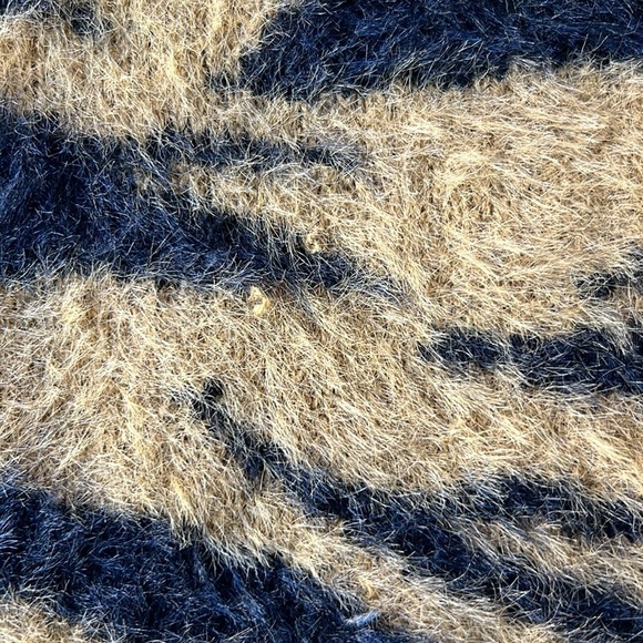 Rvca Sweater Orange Brown Wild Side Cardigan Fuzzy Sweater Size Medium - Picture 6 of 14